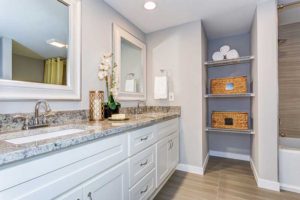 Quartz Bathroom Countertops - Gray