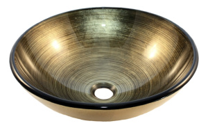 Gold Glass Vessel Sink