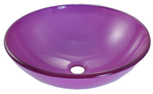Purple Glass Vessel Sink