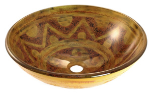 Aztec Brown Glass Vessel Sink